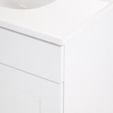 Project Source Dover 30.5-in True White Single Sink Bathroom Vanity with White Cultured Marble Top