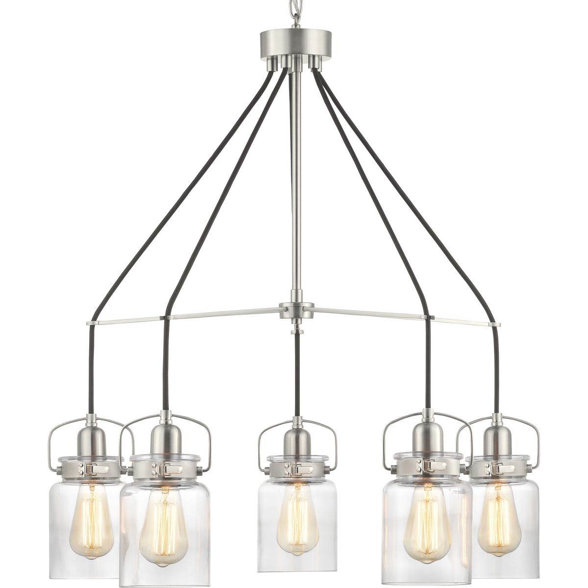 Progress Lighting Calhoun 5-Light Brushed Nickel Transitional Chandelier