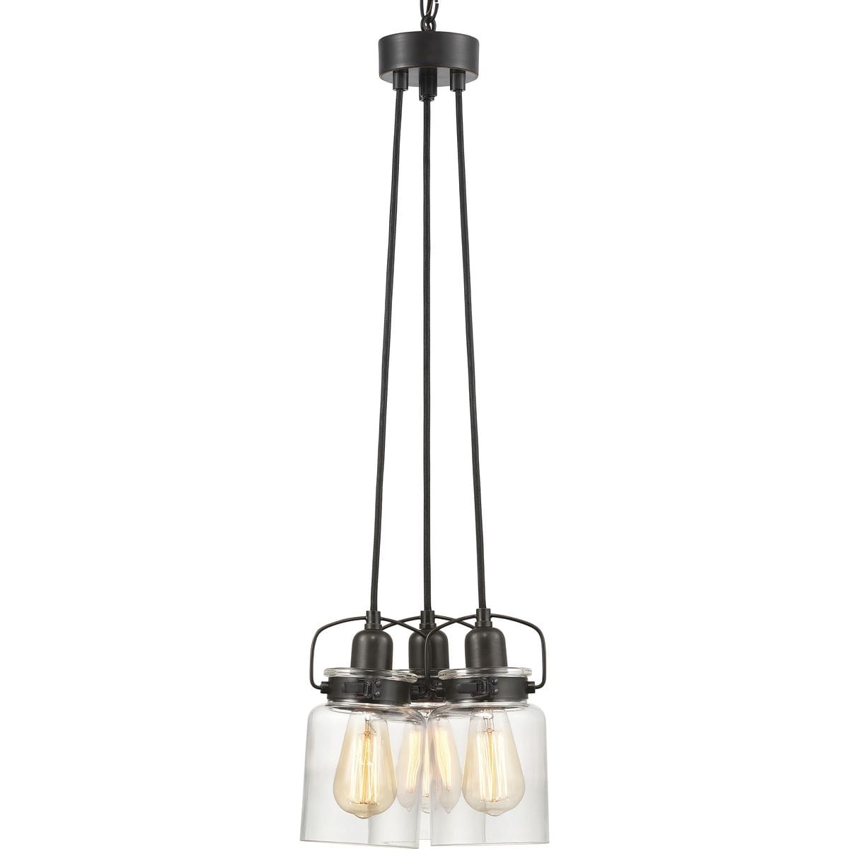 Progress Lighting Calhoun 3-Light Antique Bronze Transitional Chandelier