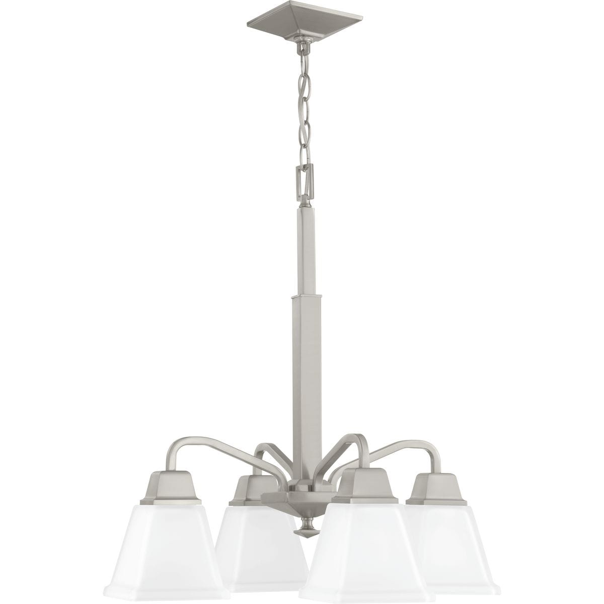 Progress Lighting Clifton Heights 4-Light Brushed Nickel Craftsman Chandelier