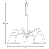 Progress Lighting Clifton Heights 4-Light Antique Bronze Craftsman Chandelier