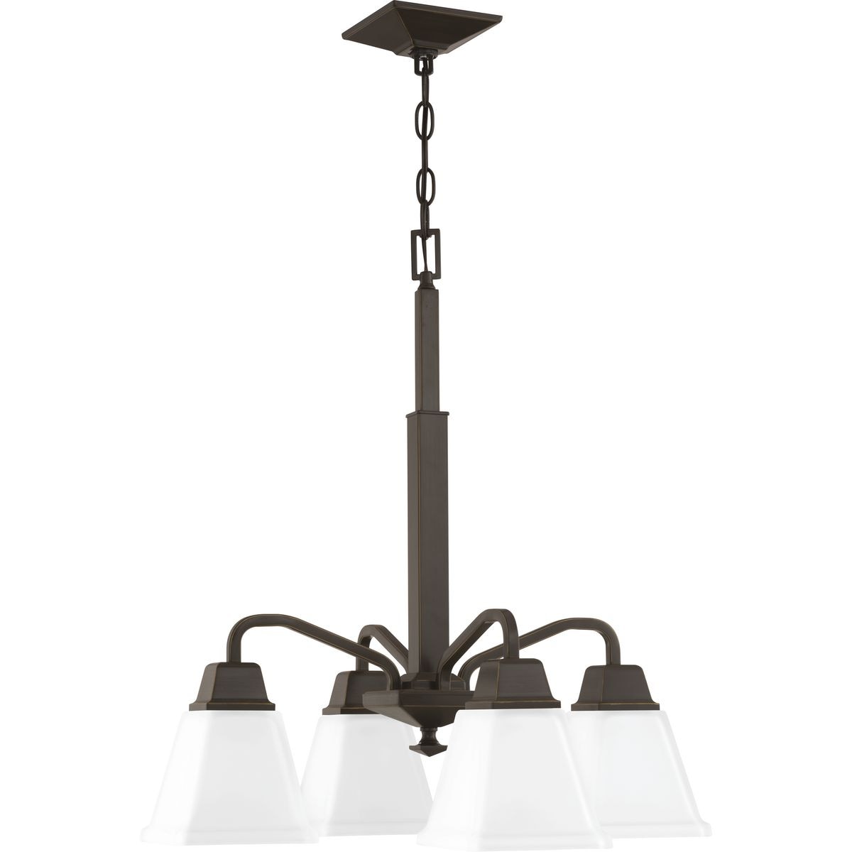 Progress Lighting Clifton Heights 4-Light Antique Bronze Craftsman Chandelier