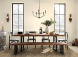 Progress Lighting Leyden 5-Light Matte Black Transitional Chandelier
