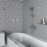 Elida Ceramica Grey Glass 4-in x 8-in Glossy Subway Wall Tile
