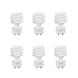 60-Watt Equivalent T3 Spiral Non-Dimmable GU24 Base Compact Fluorescent CFL Light Bulb, Daylight 5000K (2-Pack) - Super Arbor