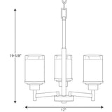 Progress Lighting Alexa 3-Light Brushed Nickel Modern/Contemporary Chandelier