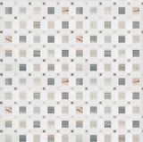 Satori Palissandro Thassos 12-in x 12-in Polished Natural Stone Look Mosaic Floor and Wall Tile (0.95-sq. ft/ Piece)