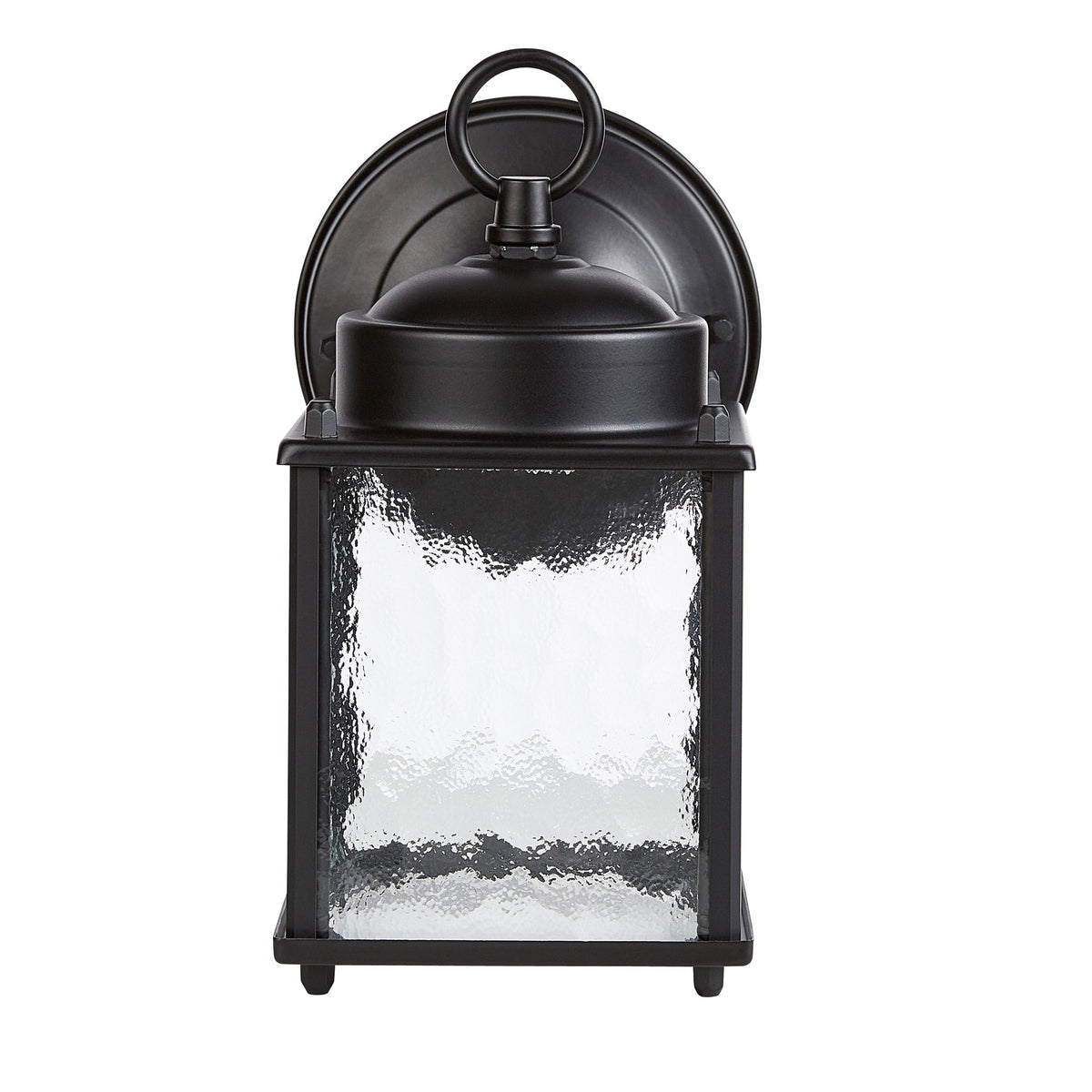 Portfolio Wall Lantern 8.25-in H Black LED Outdoor Wall Light