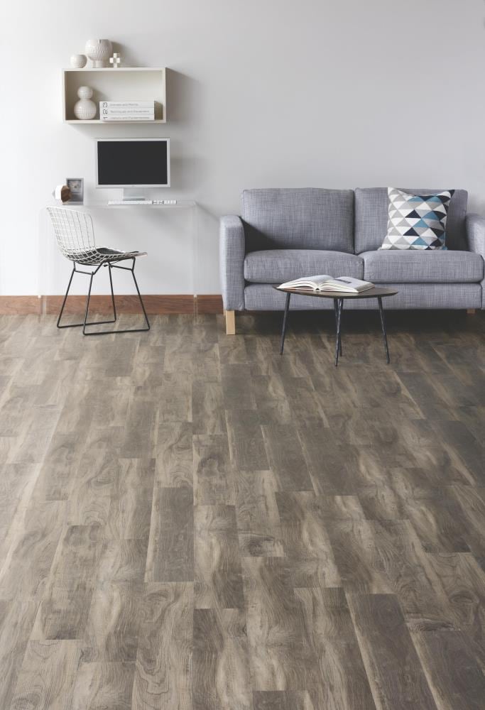 Shaw Westwork Harbor Gray 12-mil x 6-in W x 48-in L Waterproof Glue Down Luxury Vinyl Plank Flooring (41.72-sq ft/ Carton)