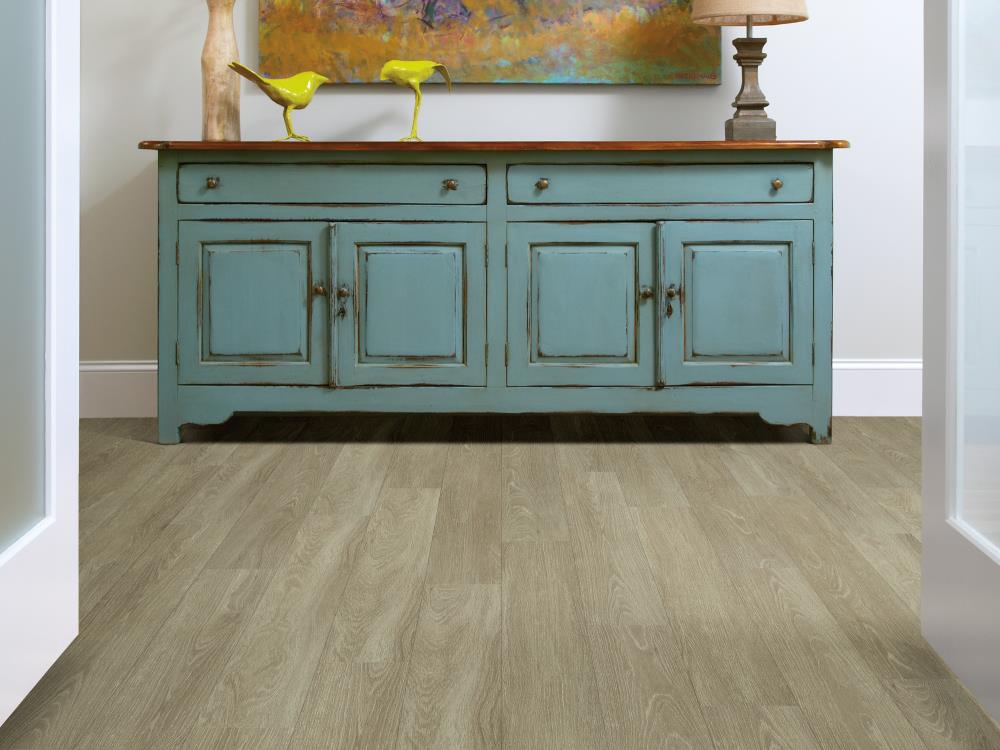 Shaw (Sample) Westwork Cast Brown Wood Look 12-mil Waterproof Glue Down Luxury Vinyl Plank