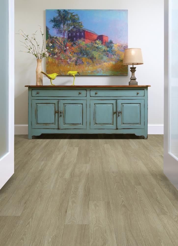 Shaw Westwork Cast Brown 12-mil x 6-in W x 48-in L Waterproof Glue Down Luxury Vinyl Plank Flooring (41.72-sq ft/ Carton)