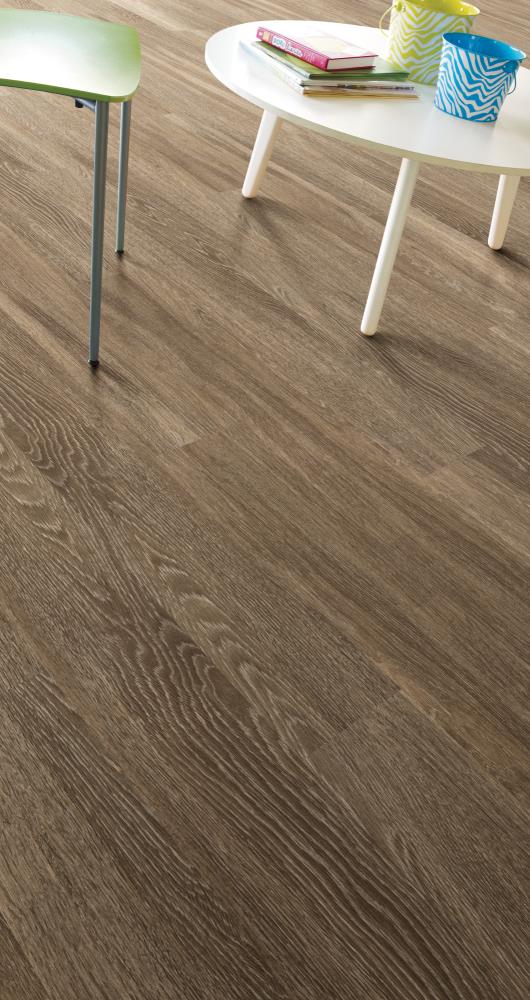 Shaw Perennial Basin Brown 5-mil x 6-in W x 48-in L Waterproof Glue Down Luxury Vinyl Plank Flooring (53.93-sq ft/ Carton)