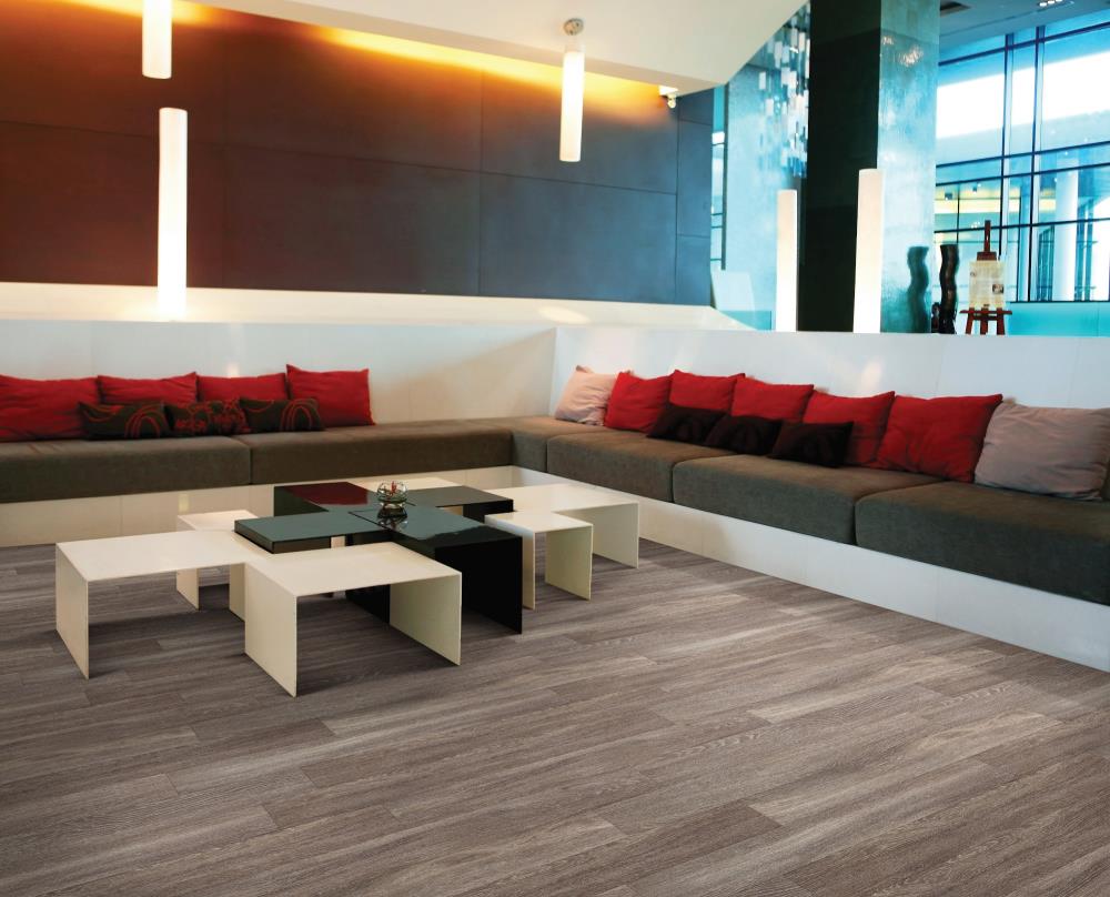 Shaw Perennial Chronic Brown 6-mil x 6-in W x 48-in L Waterproof Glue Down Luxury Vinyl Plank Flooring (53.93-sq ft/ Carton)