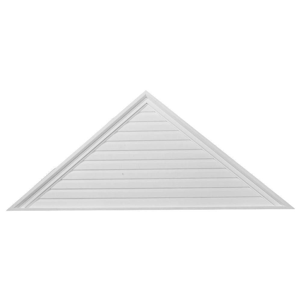 65 in. x 21.75 in. Triangle Primed Polyurethane Paintable Gable Louver Vent