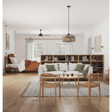 Progress Lighting Lavelle 4-Light Matte Black Rustic Drum Medium Hanging Pendant Light