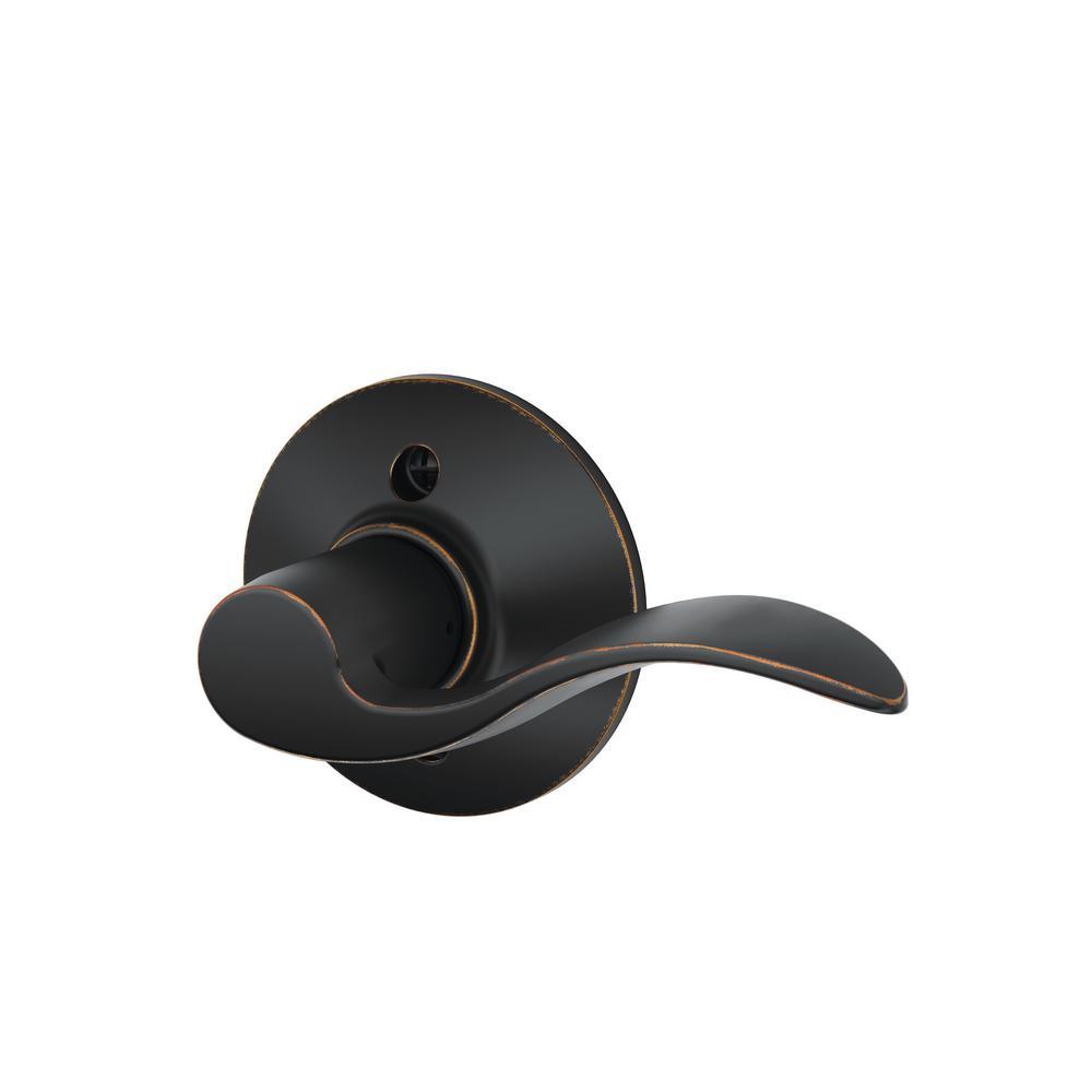 Accent Aged Bronze Right Handed Dummy Door Lever - Super Arbor