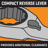 S-Shaped Reversible Double Box Ratcheting Wrench Set (5-Piece) - Super Arbor