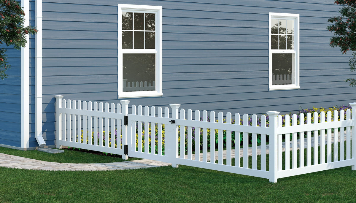 Zippity Outdoor Products Newport 2.5-ft H x 3-ft W White Vinyl Flat-top Fence Gate Kit (Unassembled)