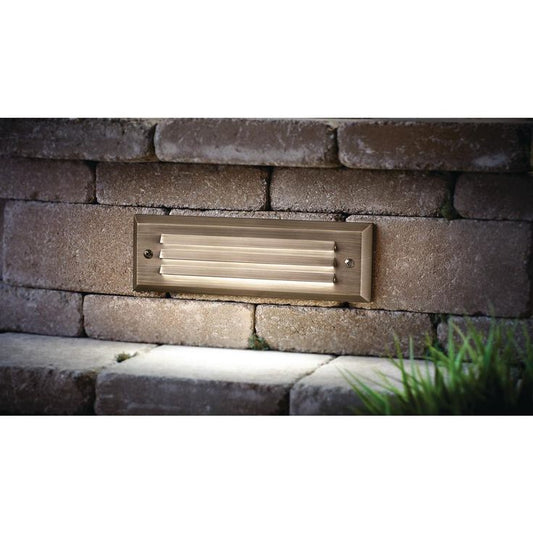 4-Watt Brass Outdoor Integrated LED 2700K White Warm Low Voltage Landscape Deck Light (4-Pack)