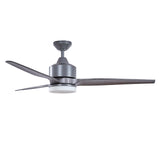 Harbor Breeze Fairwind 60-in Gray LED Indoor/Outdoor Ceiling Fan with Light Kit and Remote (3-Blade)