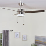 Harbor Breeze Vue 44-in Brushed Nickel LED Indoor Ceiling Fan with Light Kit (3-Blade)