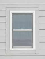 Pella 150 Series Replacement 23-1/2-in x 37-1/2-in x 4-9/16-in Jamb White Vinyl Low‑E Argon Double‑Hung Window, Full Screen Included