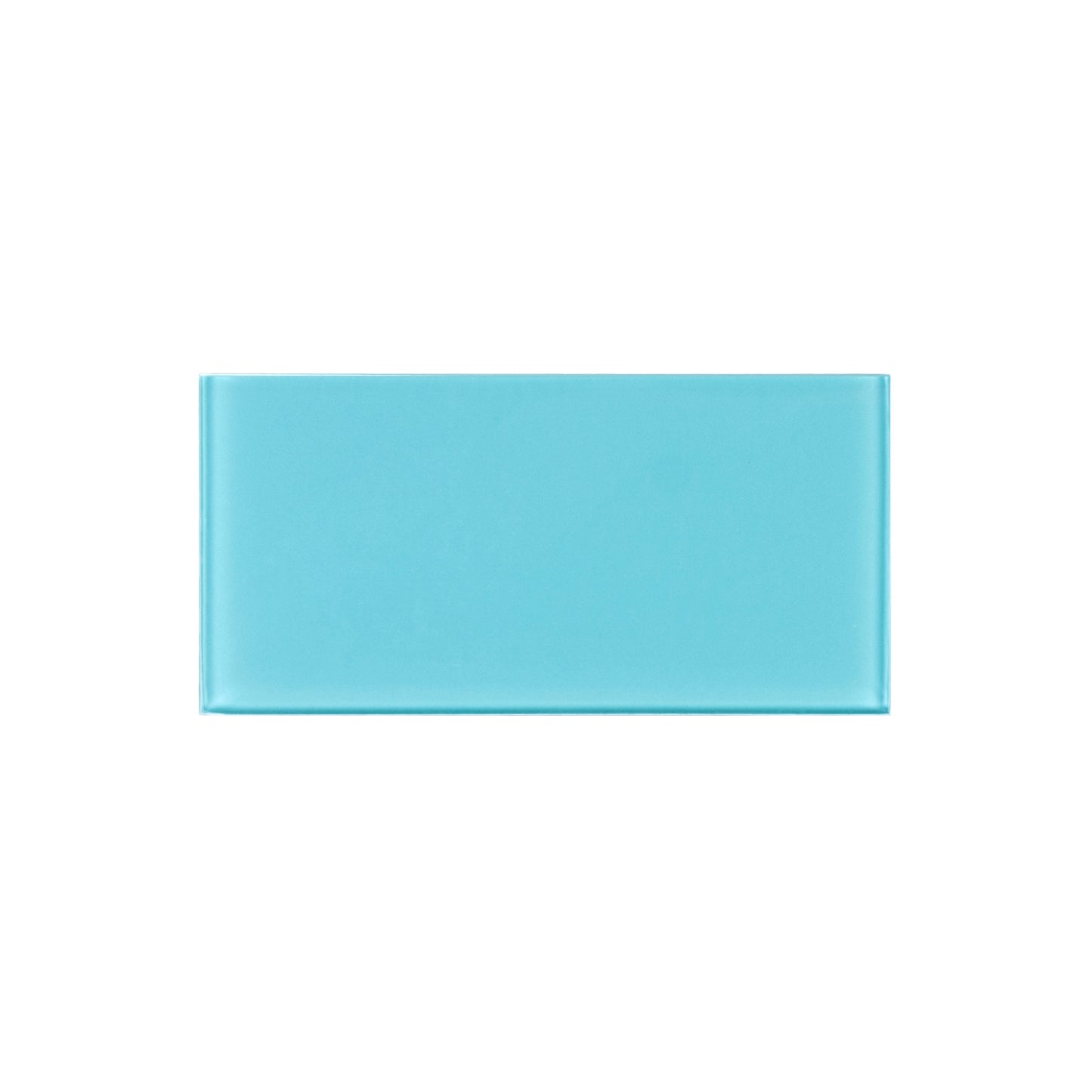 WS Tiles EZ-Tach Aqua Blue 3-in x 6-in Polished Glass Peel and stick Wall Tile product image