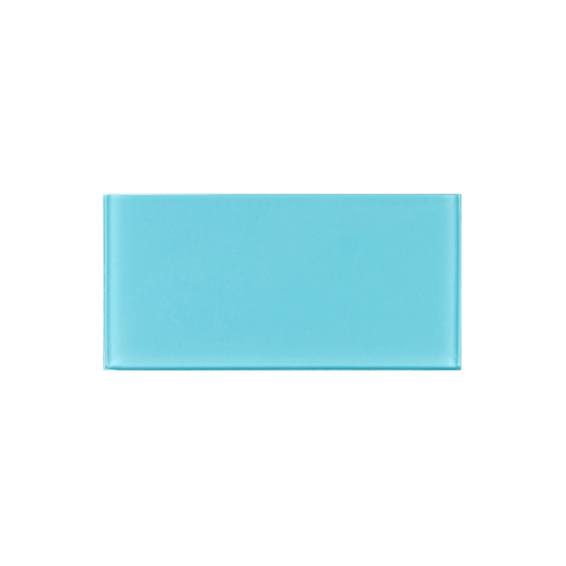 WS Tiles EZ-Tach Aqua Blue 3-in x 6-in Polished Glass Peel and stick Wall Tile product image