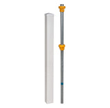 WamBam Fence 4-ft H x 4-in W White Vinyl Universal Fence Post No Dig (Unassembled)