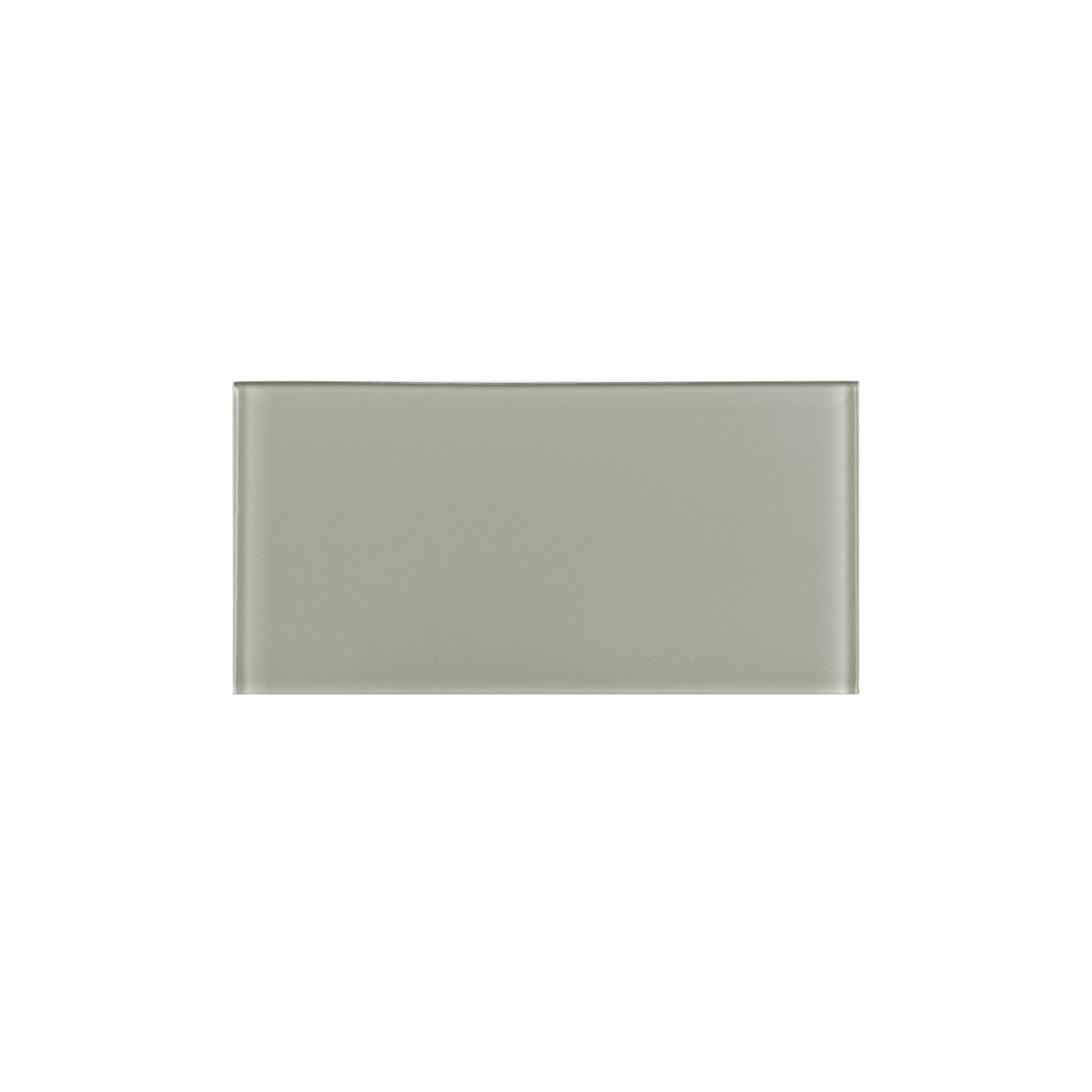 WS Tiles EZ-Tach Soft Gray 3-in x 6-in Polished Glass Peel and stick Wall Tile product image