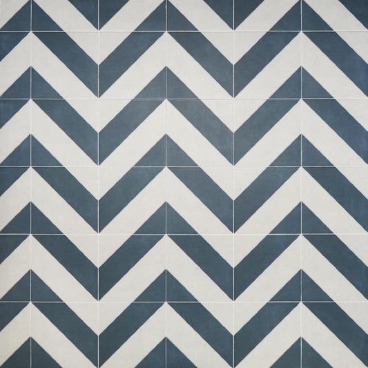 Artmore Tile Tarantino Navy 9-in x 9-in Glazed Porcelain Encaustic Floor and Wall Tile product image