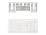 NewAge Products Home Bar 84-in x 85-in White Rectangle Bar Cabinet
