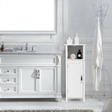 WELLFOR 12-in x 31.5-in x 12-in White Freestanding Corner Linen Cabinet