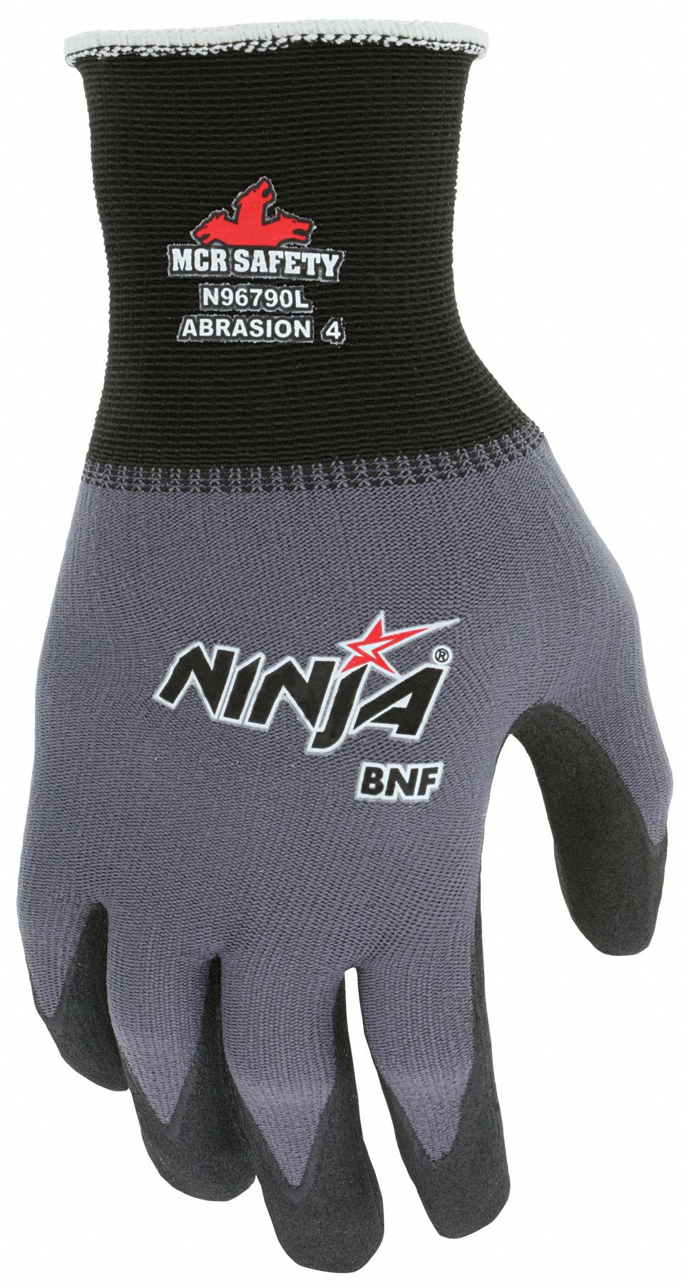 MCR SAFETY Ninja N96790XS Foam Nitrile Coated Gloves - XS, ANSI Level 4 Abrasion