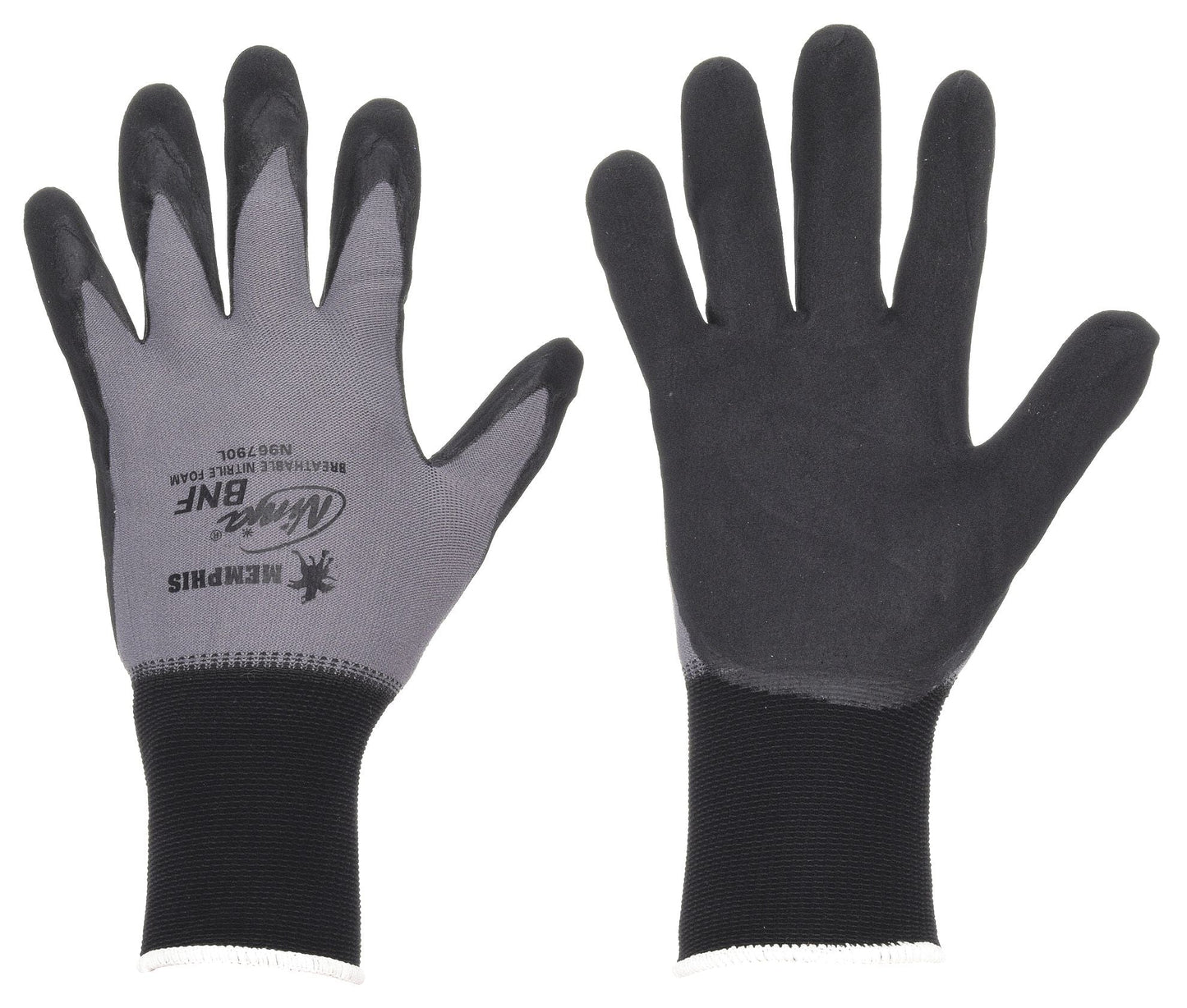 MCR SAFETY Ninja N96790XS Foam Nitrile Coated Gloves - XS, ANSI Level 4 Abrasion
