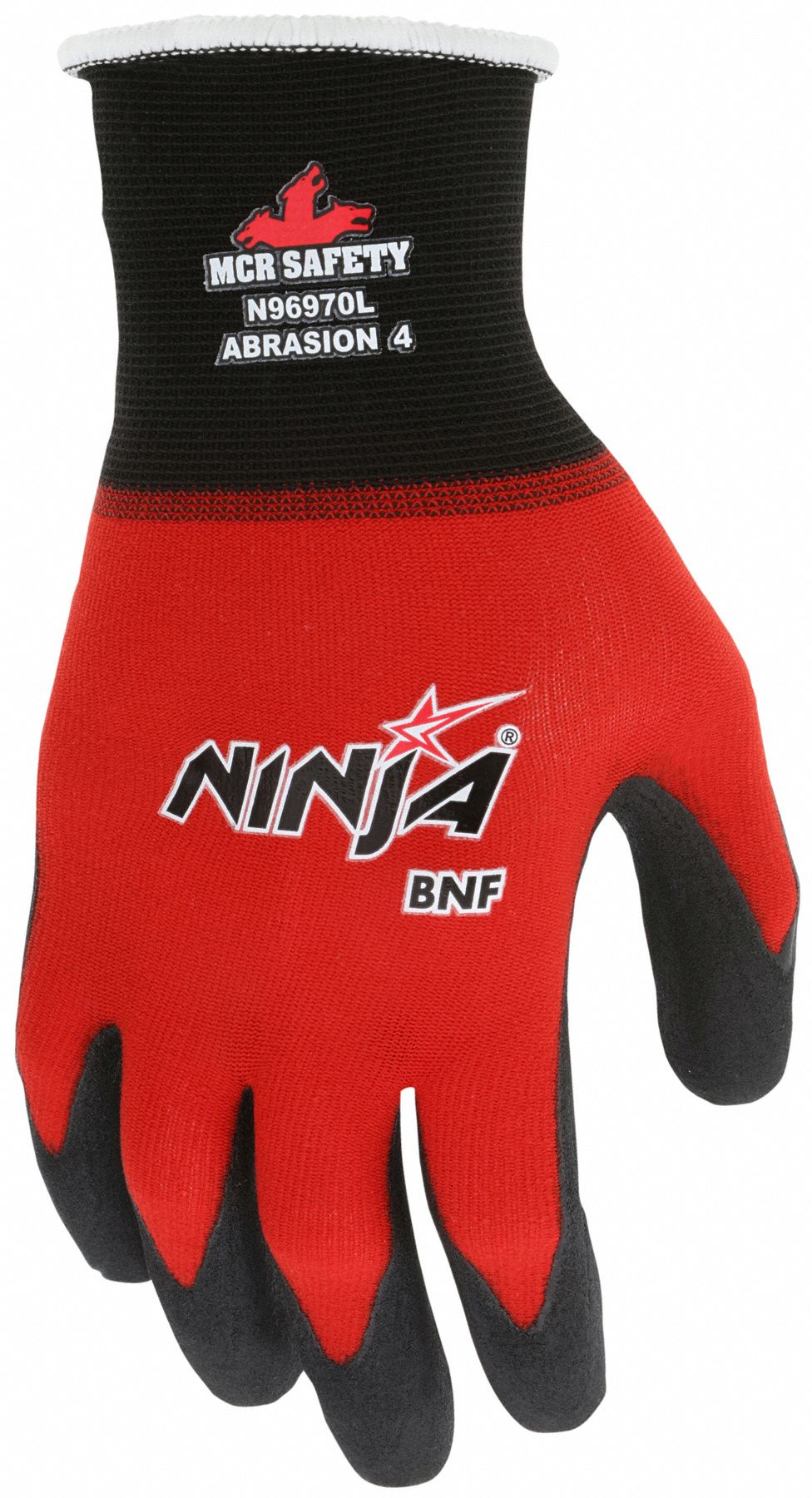 MCR SAFETY Ninja BNF 2XL Coated Gloves with Foam Nitrile Palm