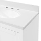 Style Selections Lowry 31-in White Single Sink Bathroom Vanity with White Acrylic Top