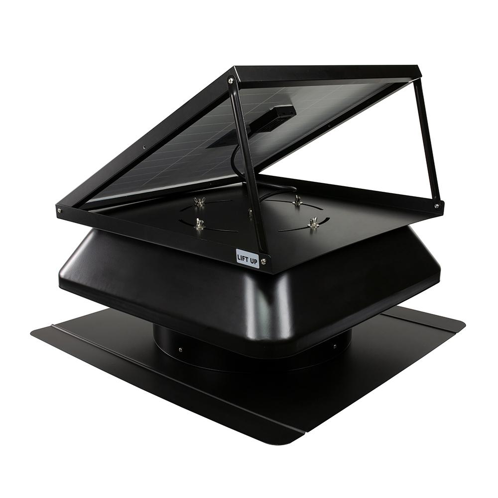 40-Watt Hybrid Solar/Electric Powered Roof Mount Attic Fan with Included Inverter - Super Arbor