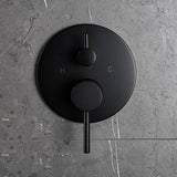 1-Spray Patterns 1.8 GPM 10 in. Dual Shower Head and Handheld Shower Head with Body Spray in Matte Black