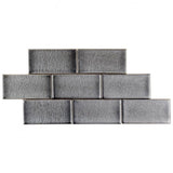 Divine Gunmetal 3 in. x 6 in. Polished Ceramic Subway Tile (32 Pieces, 4 Sq. Ft. / Case)