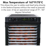 Sedona Express 11-Tray Black Food Dehydrator with Built-In Timer