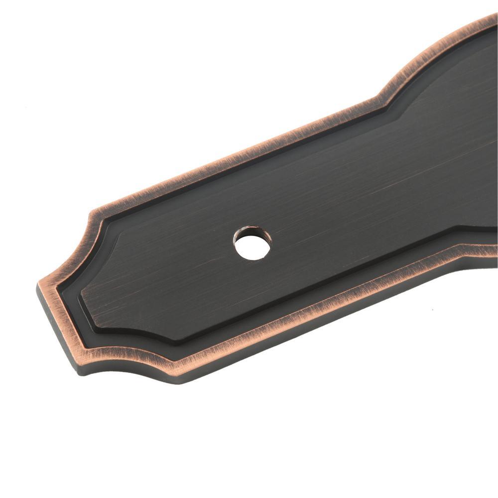 Pryce 3 in. (76mm) Center-to-Center Venetian Bronze with Copper Highlights Drawer Pull Backplate - Super Arbor