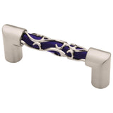 Crystal Lace 3 in. (76 mm) Center-to-Center Satin Nickel and Clear Glass Drawer Pull - Super Arbor