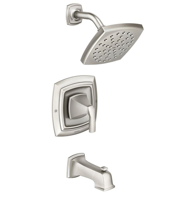 Hensley Single-Handle 1-Spray Tub and Shower Faucet in Spot Resist Brushed Nickel (Valve Included)