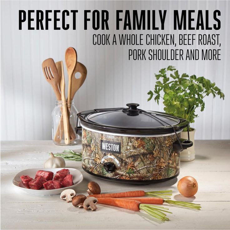 Realtree Edge 5 Qt. Camouflage Slow Cooker with Lid Strap