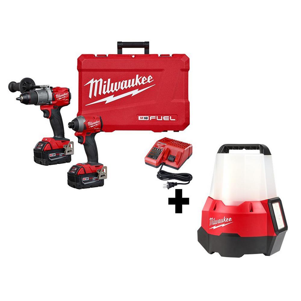 M18 FUEL 18-Volt Lithium-Ion Brushless Cordless Hammer Drill and Impact Driver Combo Kit (2-Tool) with Free HACKZALL - Super Arbor