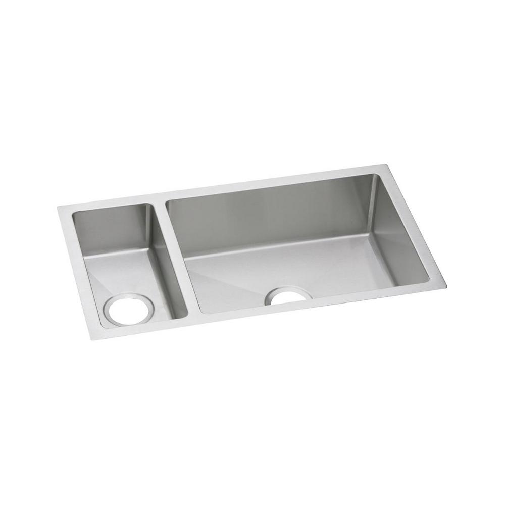Crosstown Undermount Stainless Steel 33 in. Double Bowl Kitchen Sink - Super Arbor