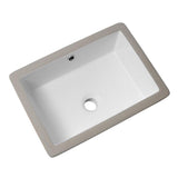 LORDEAR 18 in. Undermount Bathroom Vessel Sink Modern Rectangle Porcelain Ceramic Lavatory Vanity Bathroom Sink in Pure White