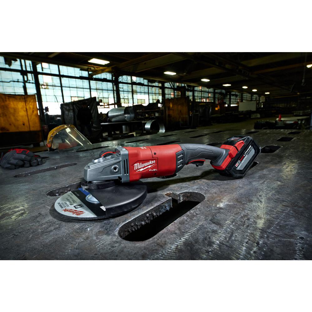 M18 FUEL 18-Volt Lithium-Ion Brushless Cordless 7/9 in. Grinder Kit W/ (2) 12.0Ah Batteries, Bag & Rapid Charger