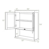 WELLFOR CY bathroom cabinet 23.5-in x 28-in x 8-in White Bathroom Wall Cabinet